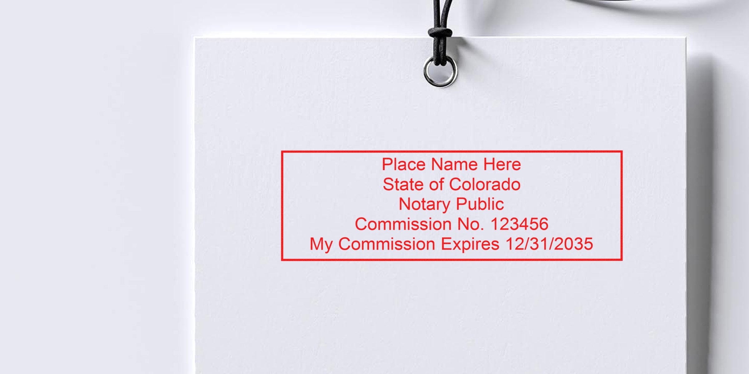 Colorado notary public certificate showing commission number, expiration date, CO notary stamp, and tips for notary efficiency.