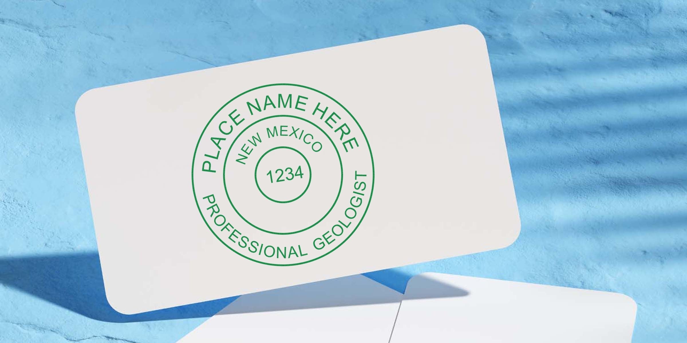 New Mexico Design Geologist Stamp on white card
