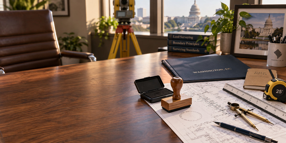 District of Columbia Land Surveyor Seal Says Professional Surveyor