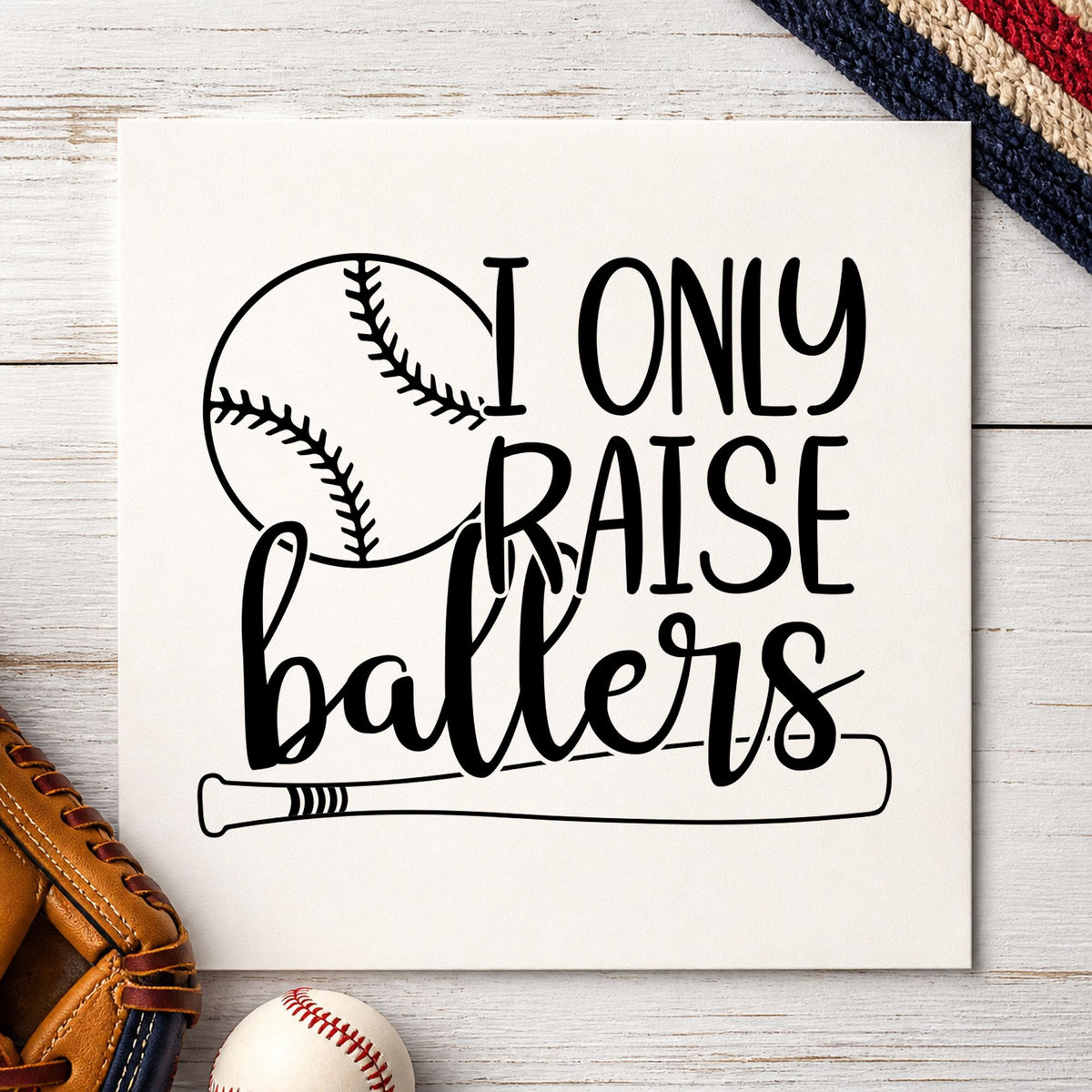 I Only Raise Ballers Pre-Inked Stamp – PSI in use 4