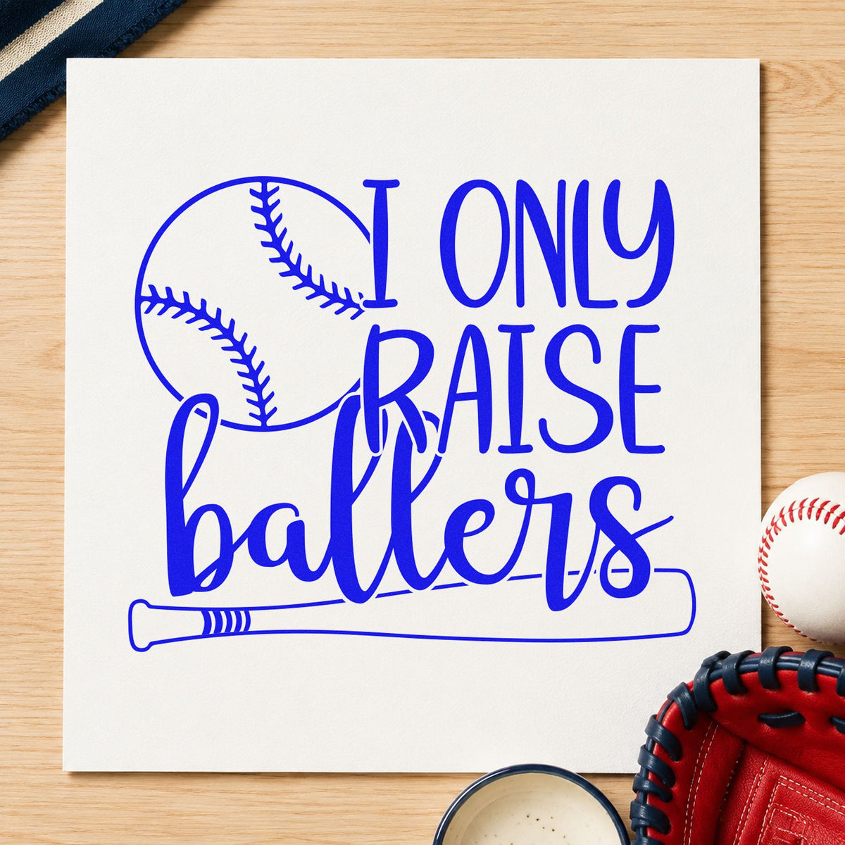 I Only Raise Ballers Pre-Inked Stamp – PSI in use 6