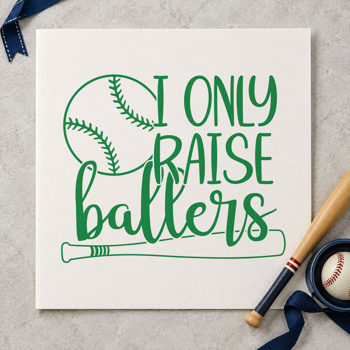 I Only Raise Ballers Pre-Inked Stamp – PSI in use 8