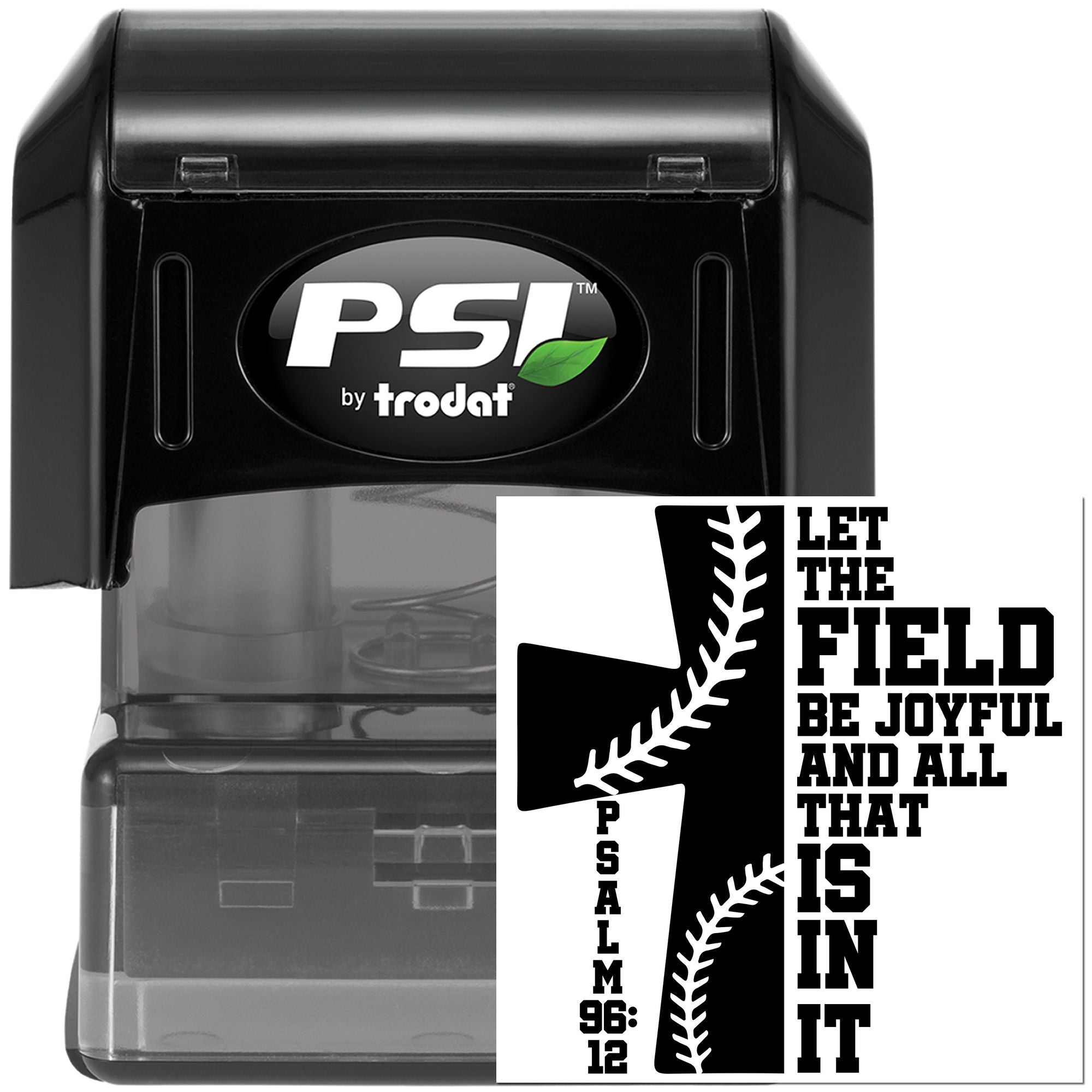 PSI Scrapbook Faith Joy Baseball Unity Pre-Inked Stamp