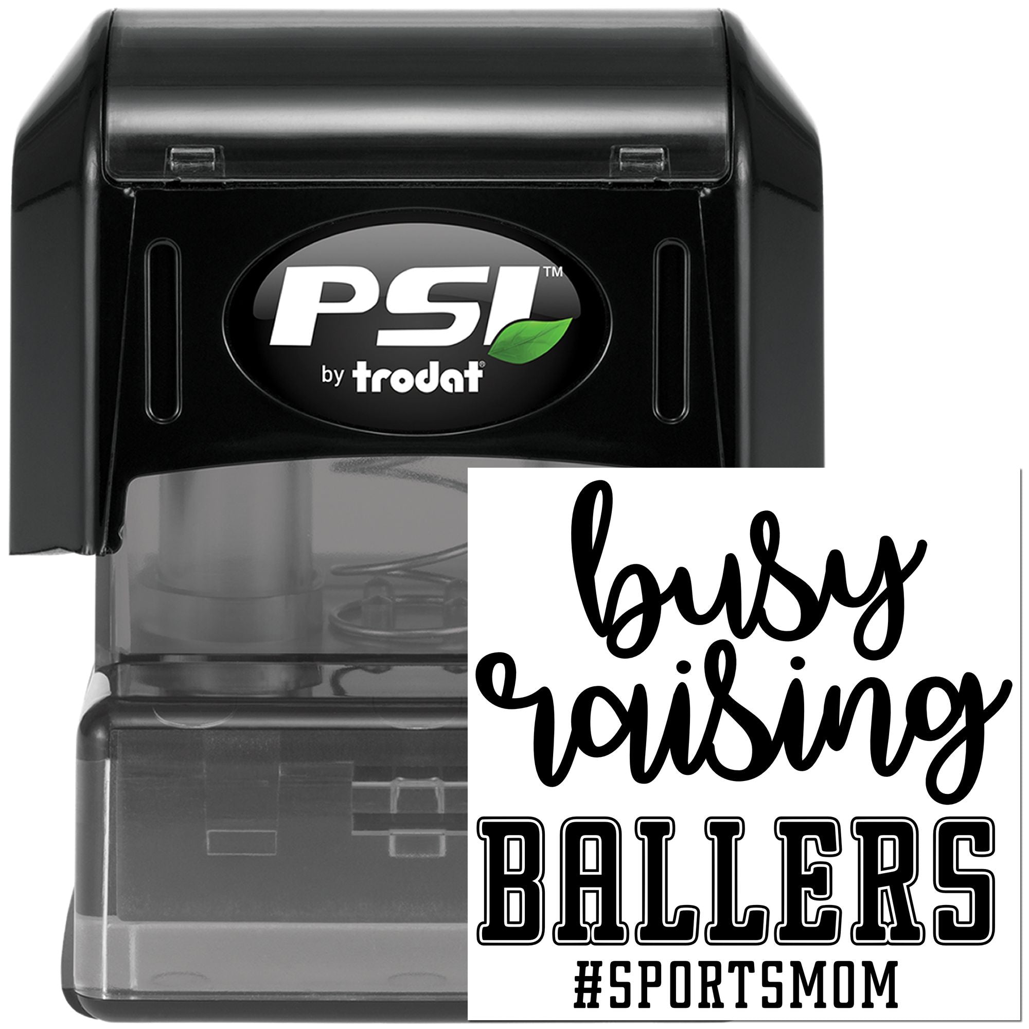 PSI Crafting Empowered Sports Mom Life Pre-Inked Stamp