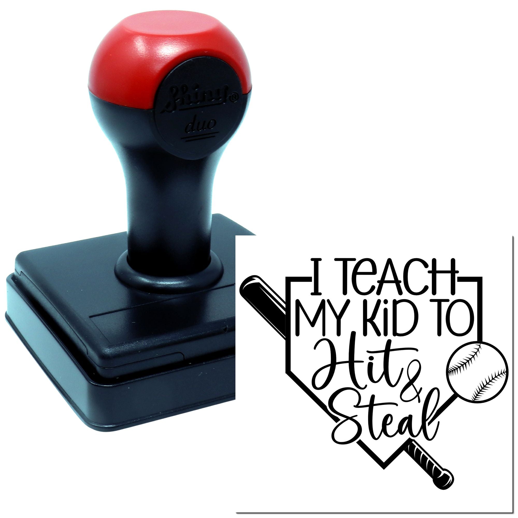 Duo Hand Baseball Teaching Moments Crafting Rubber Stamp