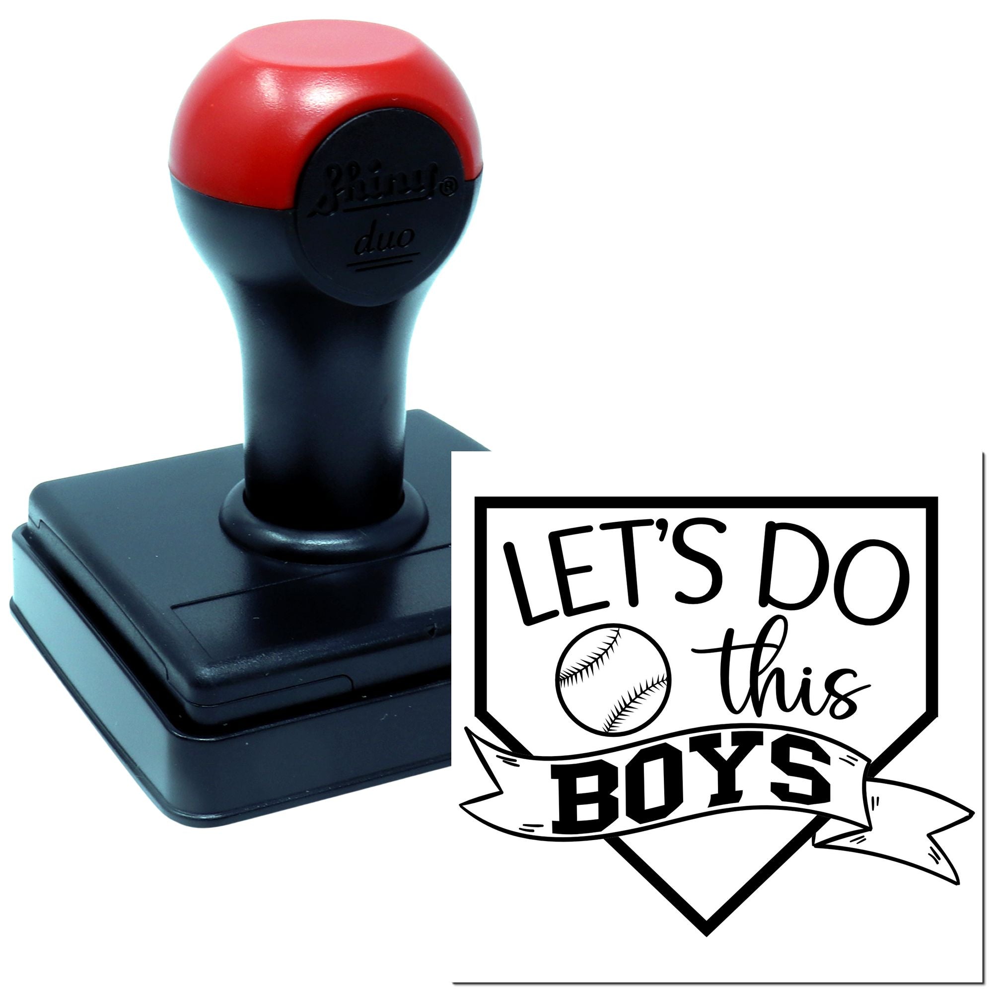 Duo Hand Baseball Boys' Bond Paper Craft Rubber Stamp