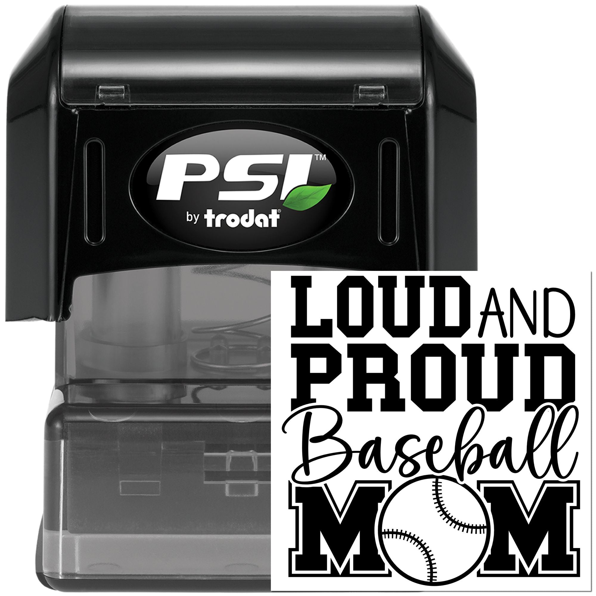 PSI Greeting Card Baseball Mom's Bold Pride Pre-Inked Stamp