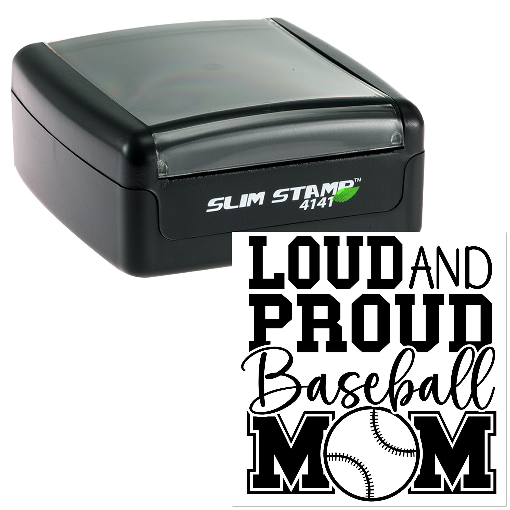 Slim Pre-Inked Diamond Mom Energy Cardmaking Stamp