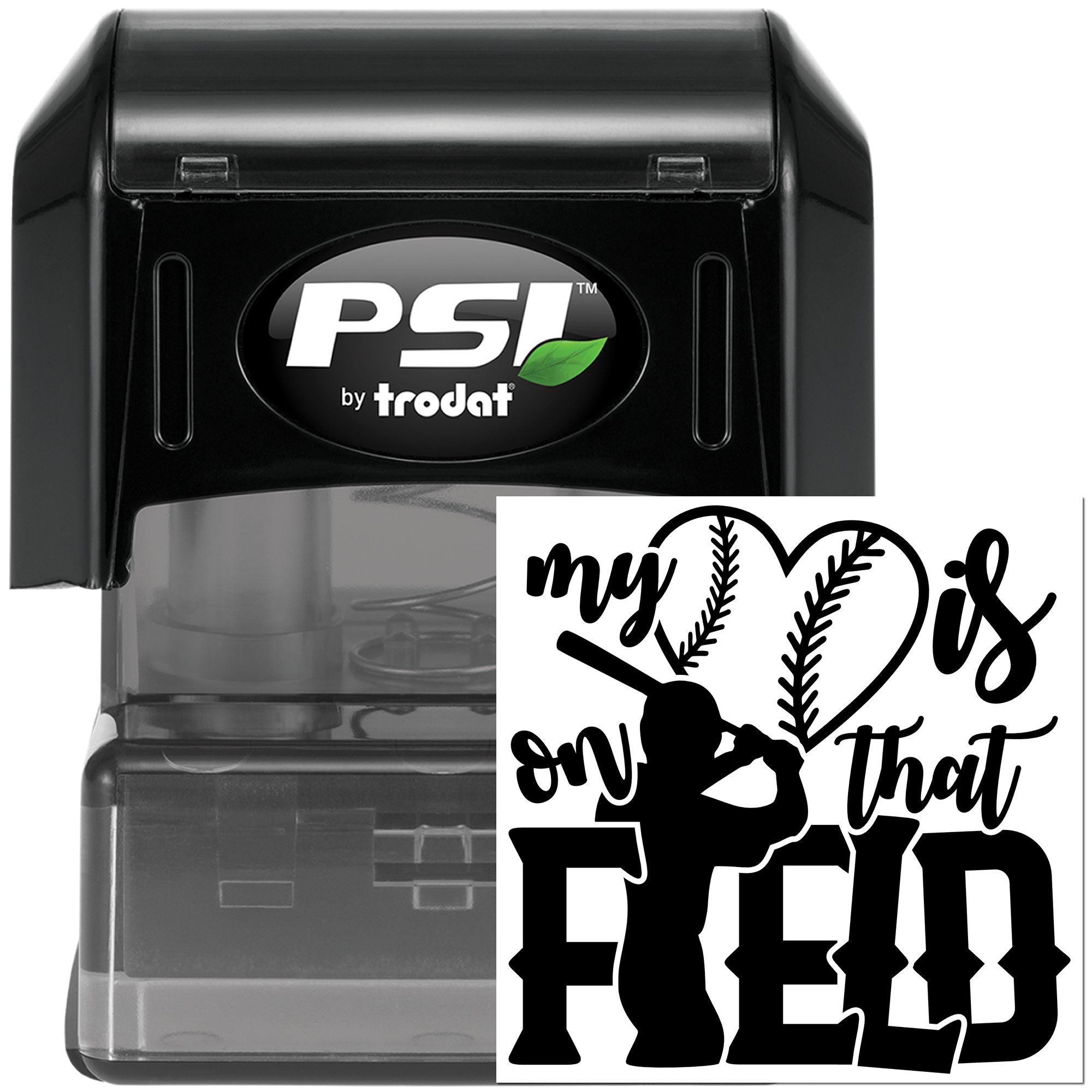 PSI Note Card Passion For Baseball Life Pre-Inked Stamp