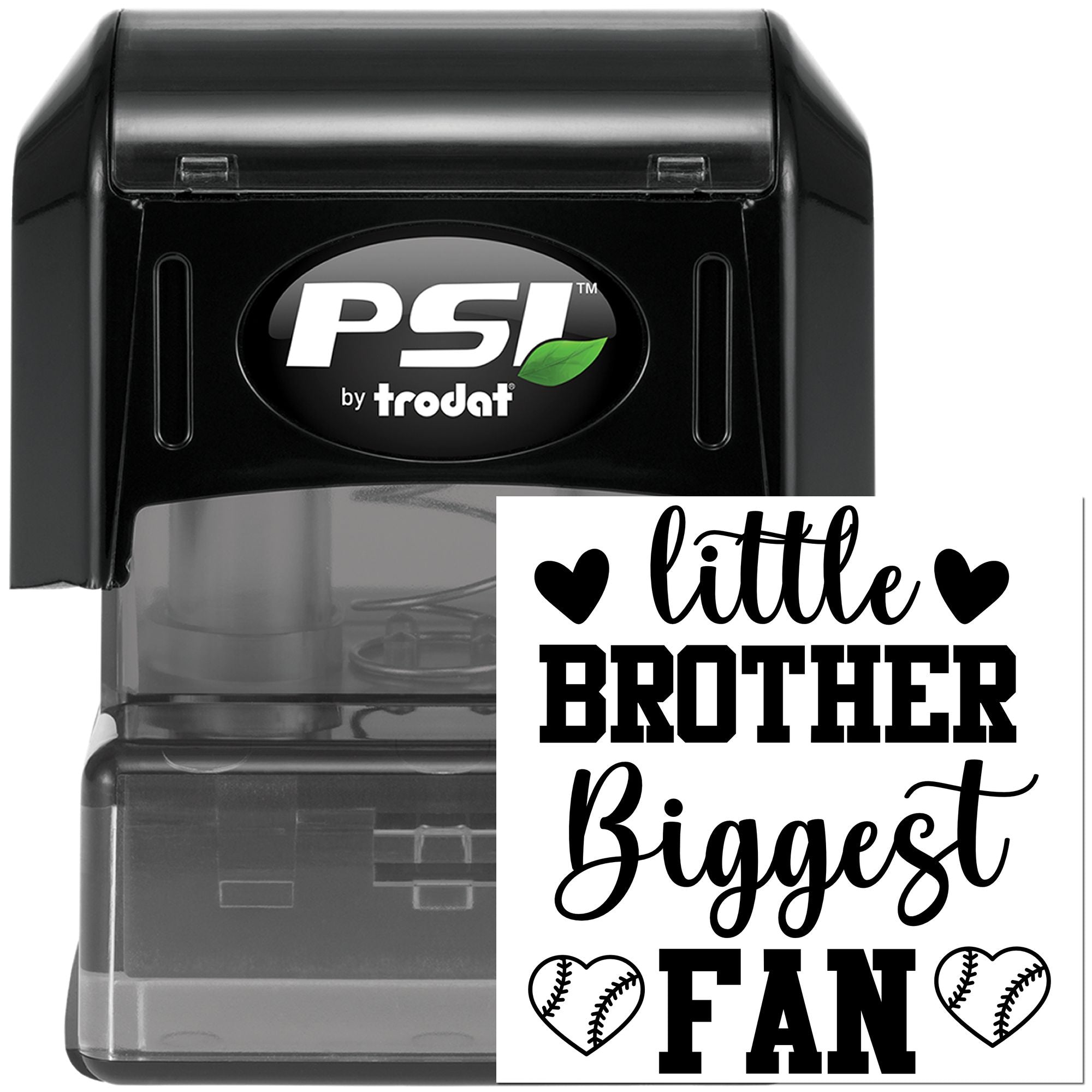 PSI Mini Card Supportive Sibling Baseball Enthusiasm Pre-Inked Stamp