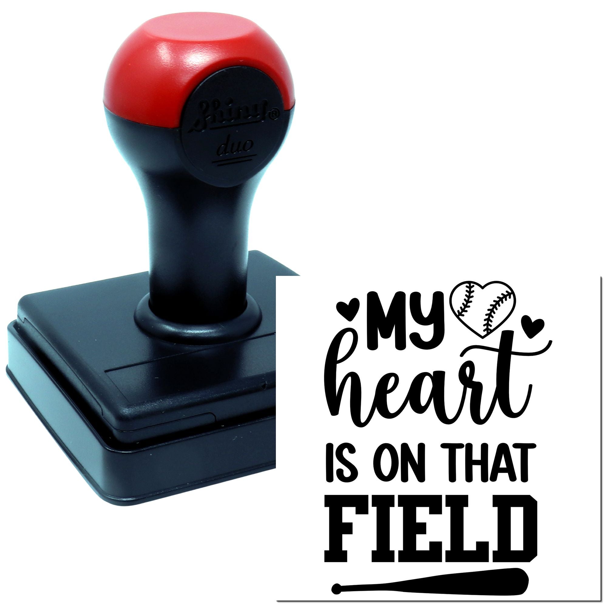 Duo Hand Love Baseball Heartfelt Cheers Greeting Card Rubber Stamp