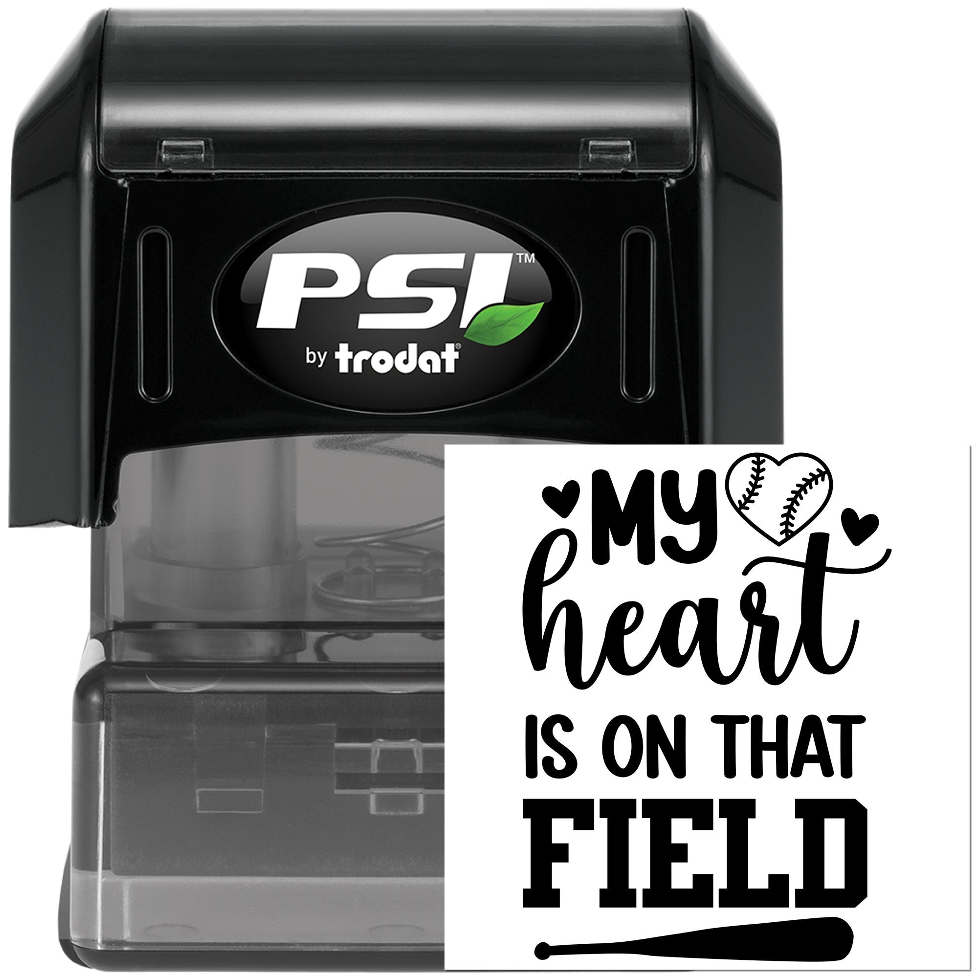 PSI Favor Tag Baseball Passion Runs Deep Pre-Inked Stamp