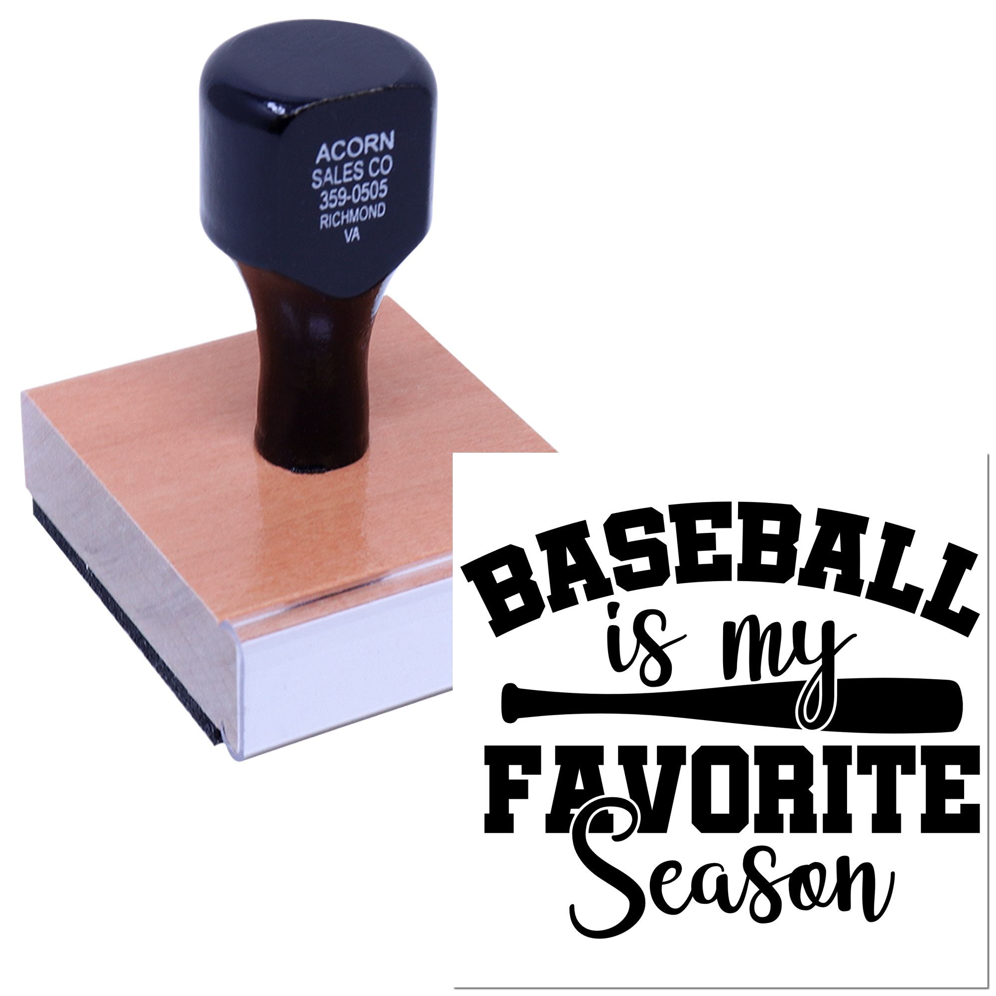 Wood Handle Diamond Season Delight Favor Tag Stamp