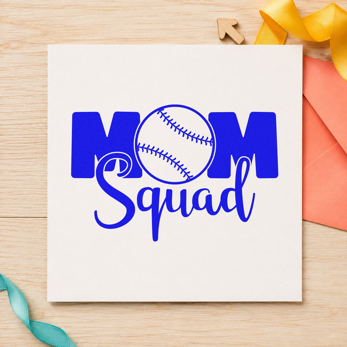 Baseball Mom Squad Self-Inking Stamp in use 6