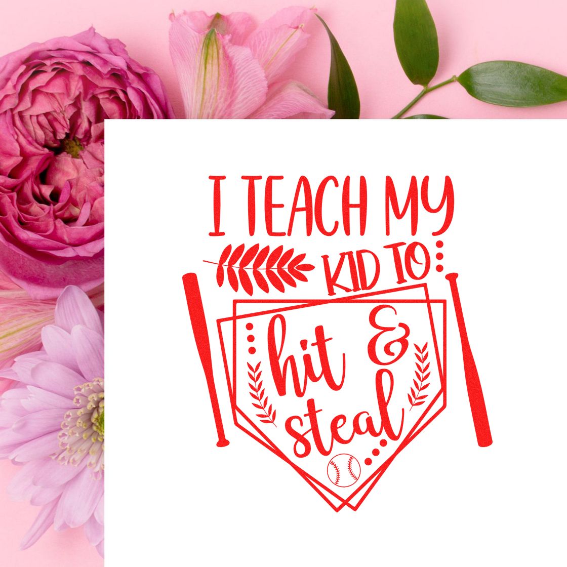 Slim Pre-Inked Swing Slide Steal Paper Craft Stamp