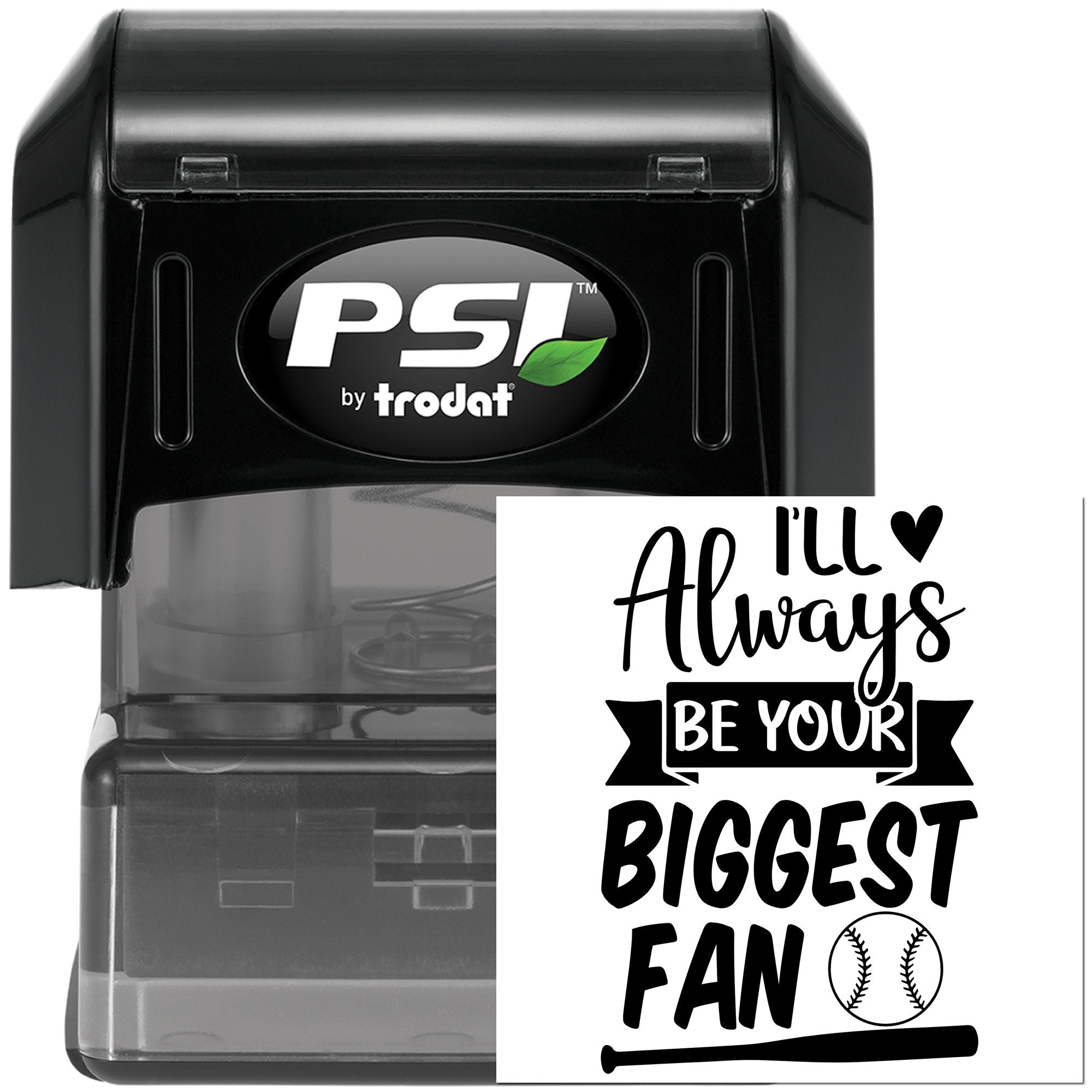 PSI Greeting Card Supportive Baseball Love Always Pre-Inked Stamp