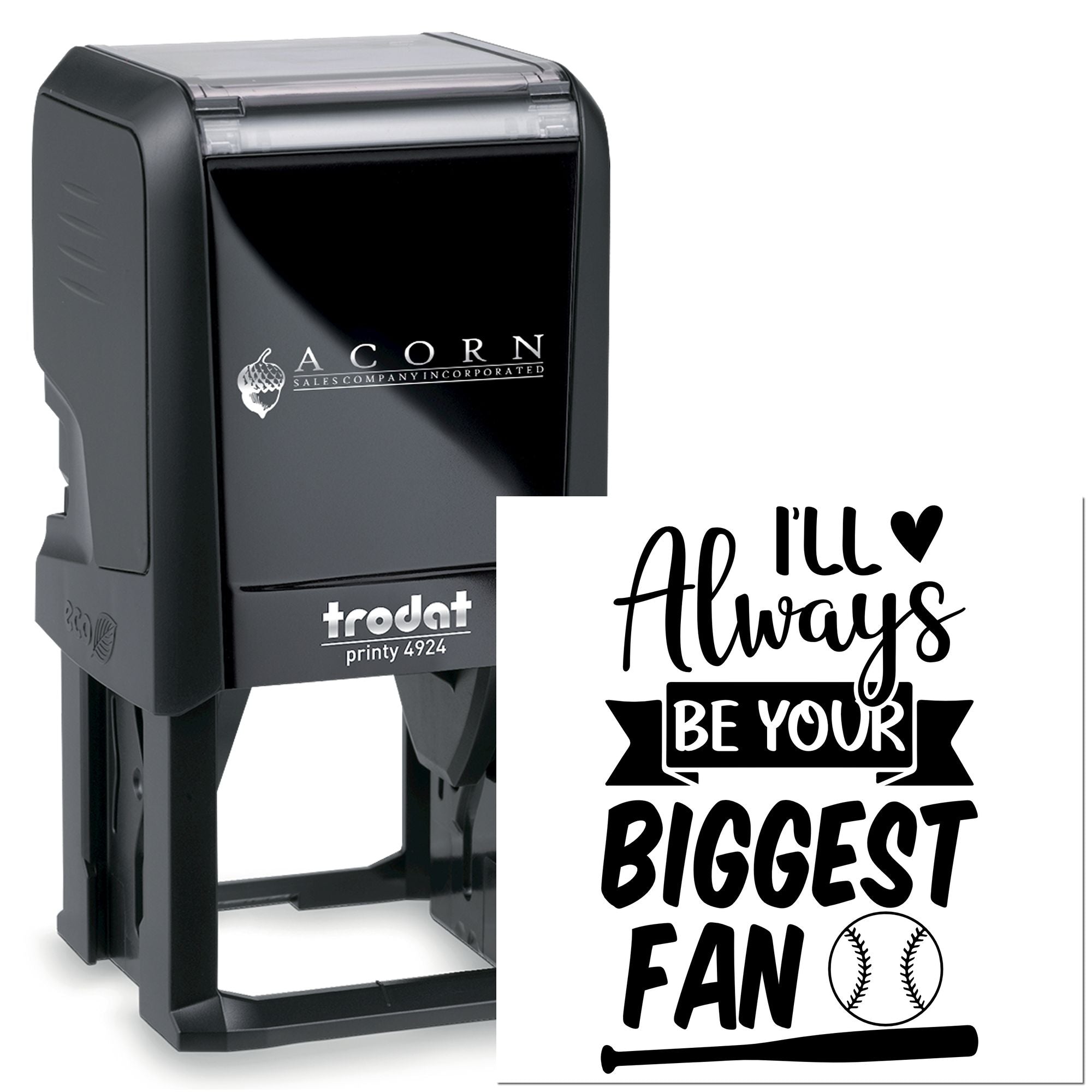 Self-Inking Biggest Baseball Fan Greeting Card Stamp