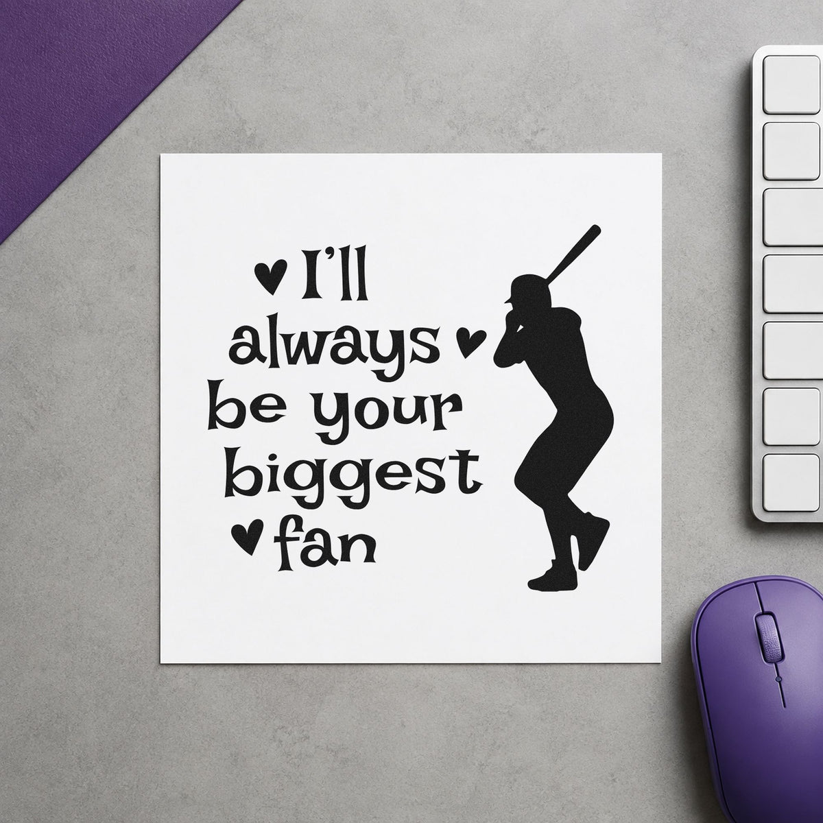 Biggest Fan Batter With Hearts Pre-Inked Stamp – Slim in use 10