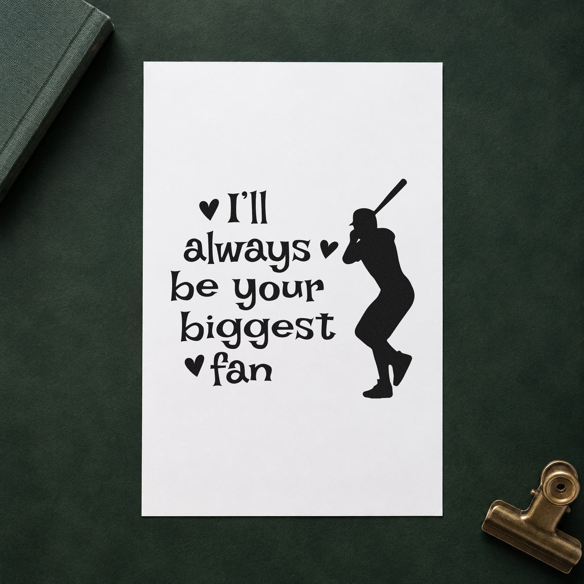 Biggest Fan Batter With Hearts Pre-Inked Stamp – Slim in use 4
