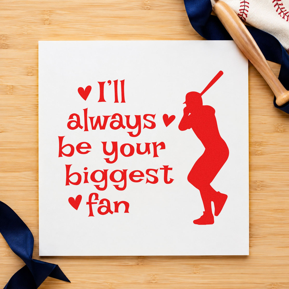 Biggest Fan Batter With Hearts Pre-Inked Stamp – Slim in use 7