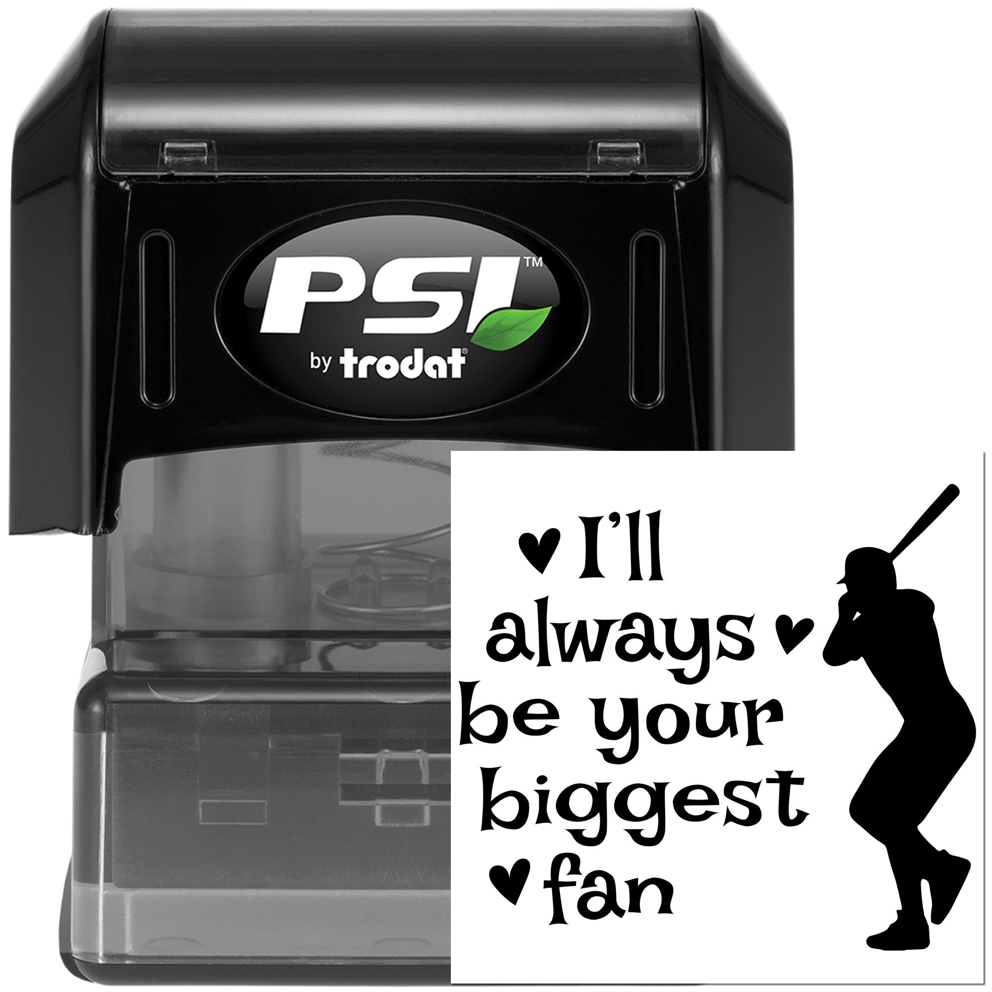 PSI Note Card Supportive Sports Love Always Pre-Inked Stamp