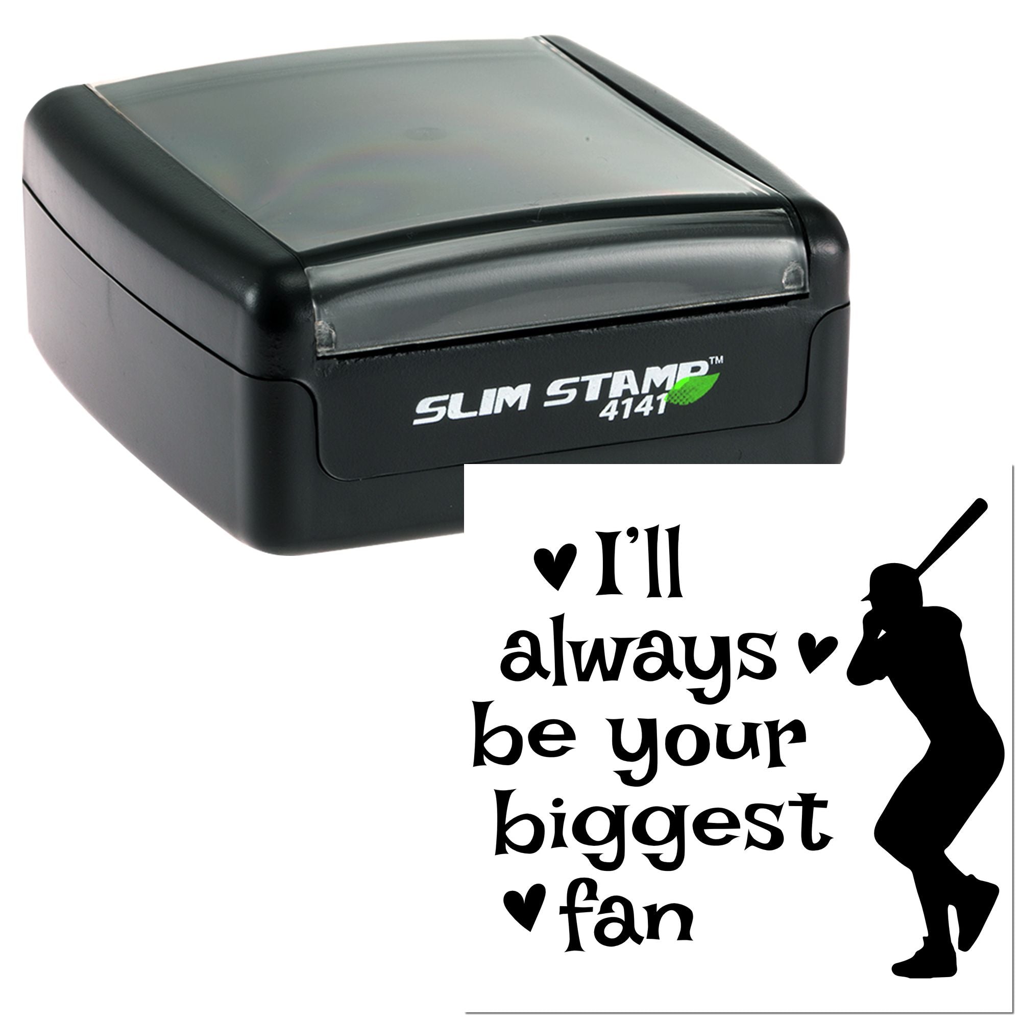 Slim Pre-Inked Everlasting Baseball Cheer Journaling Stamp