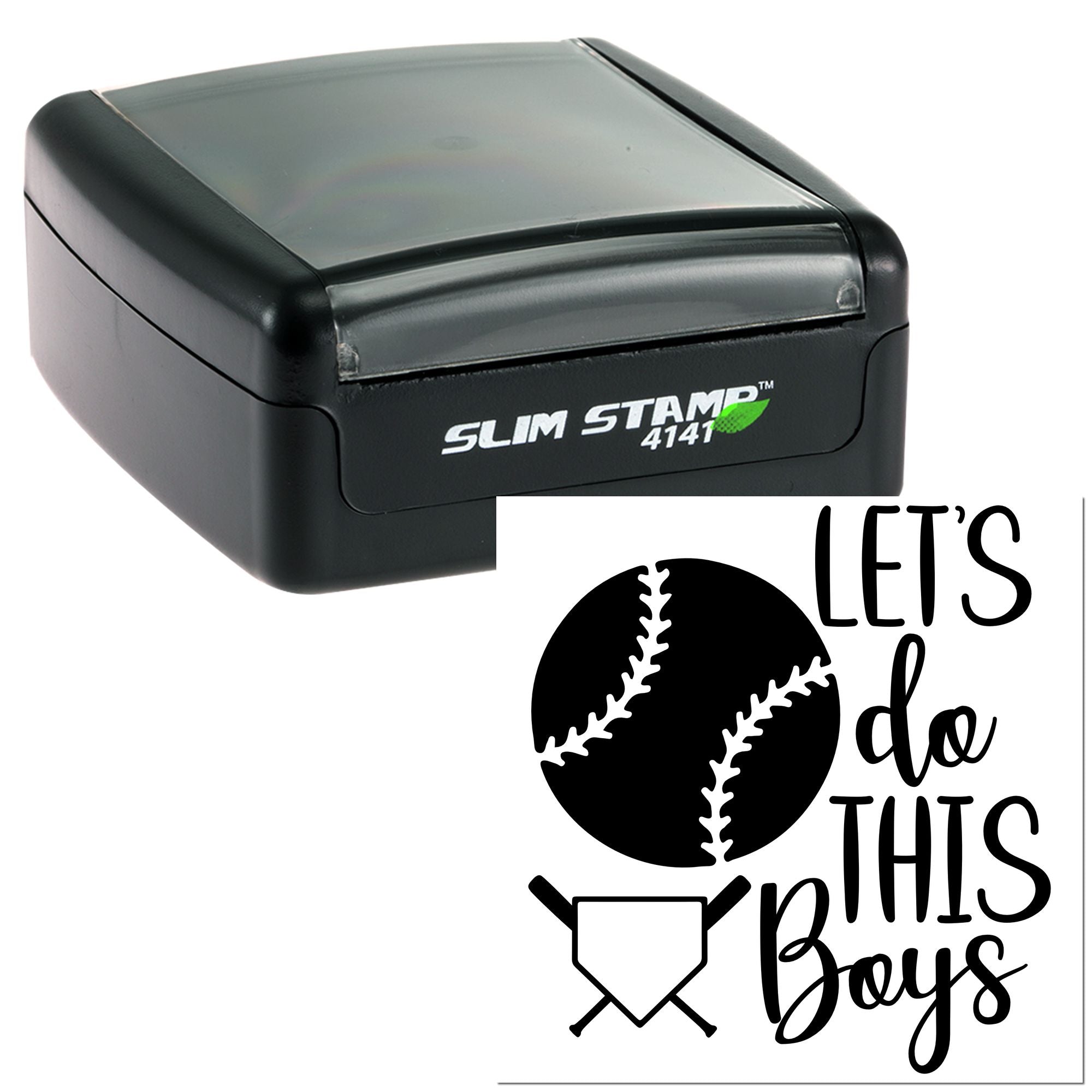 Slim Pre-Inked Diamond Hustle Mode Greeting Card Stamp