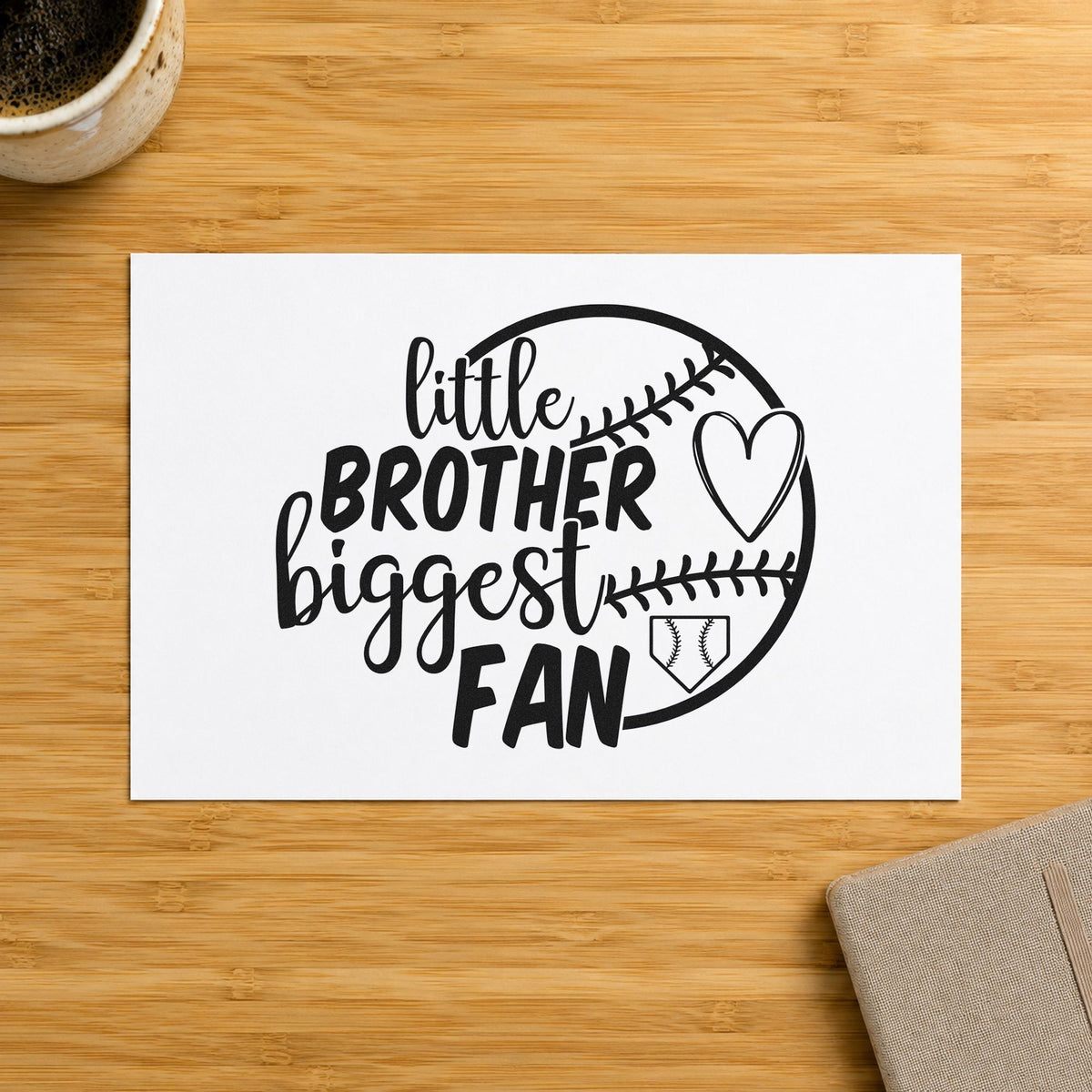 Little Brother Half Ball Fan Baseball Heart Craft Stamp – Self-Inking in use 10