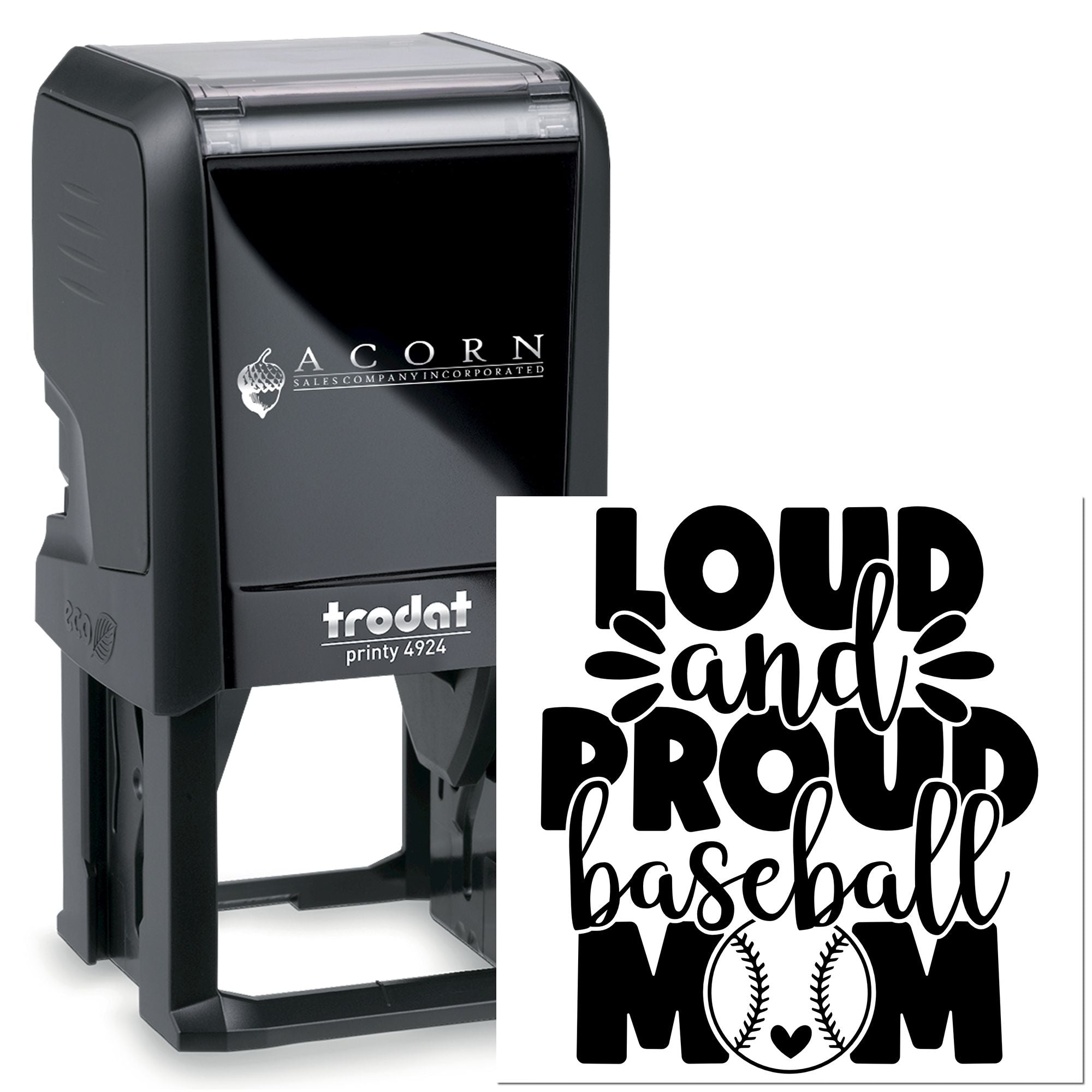 Self-Inking Proud Baseball Mom Scrapbook Stamp