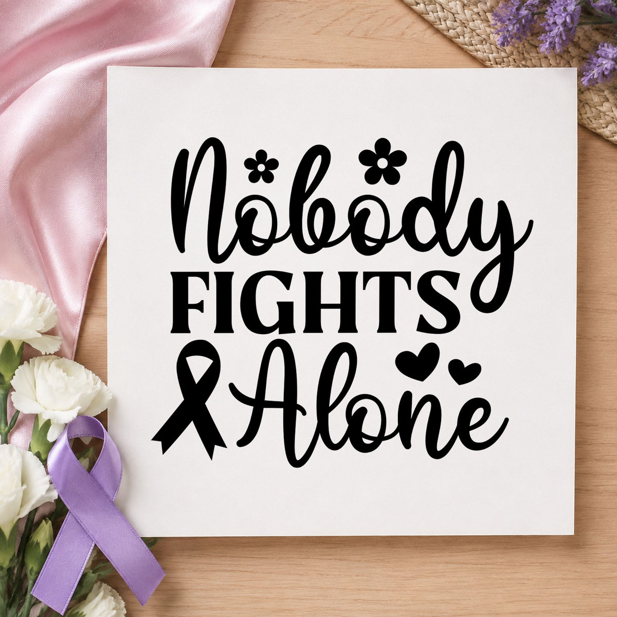 Nobody Fights Alone Compact Pre-Inked Stamp – Slim in use 9