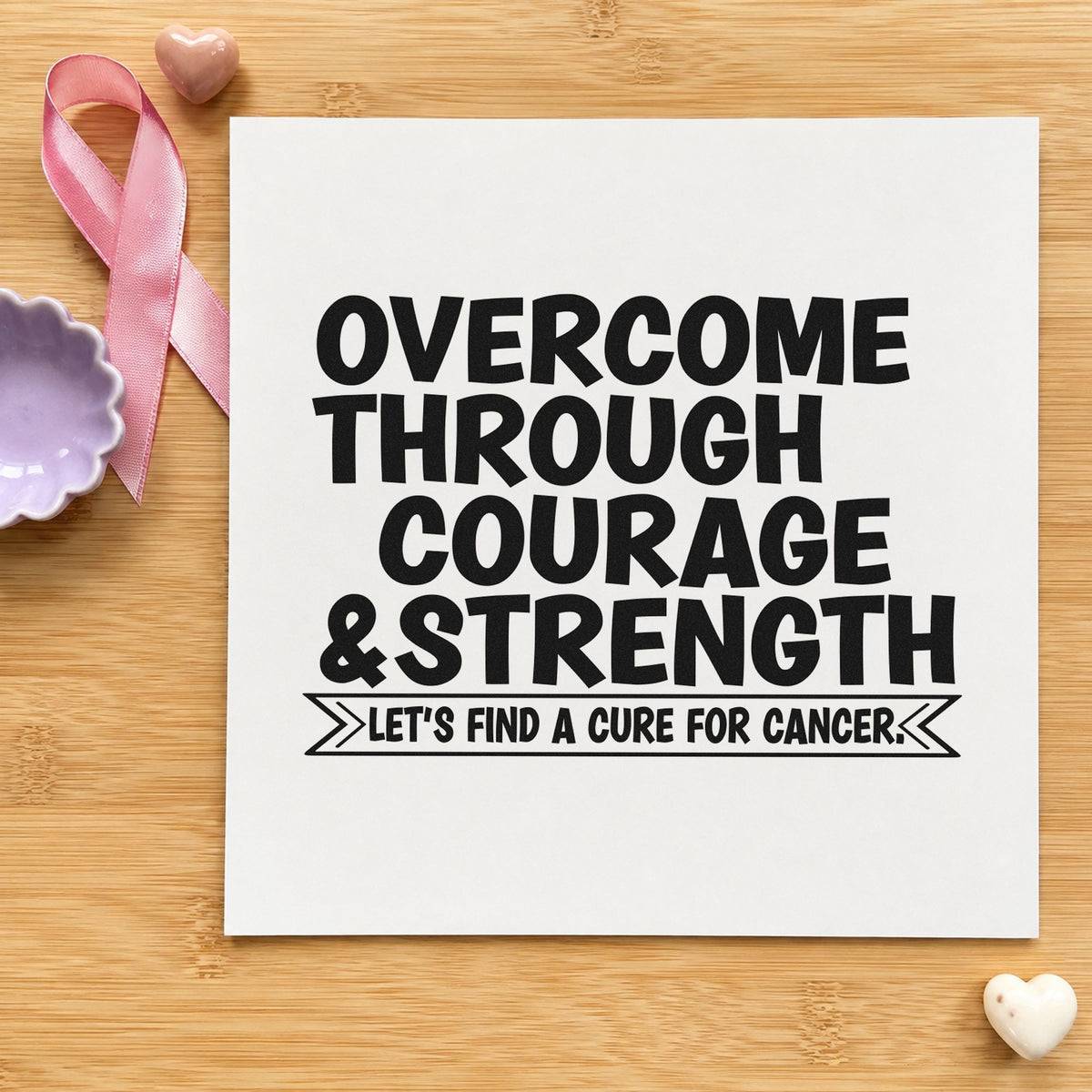 Overcome Through Courage Stamp – Slim Pre-Inked in use 4