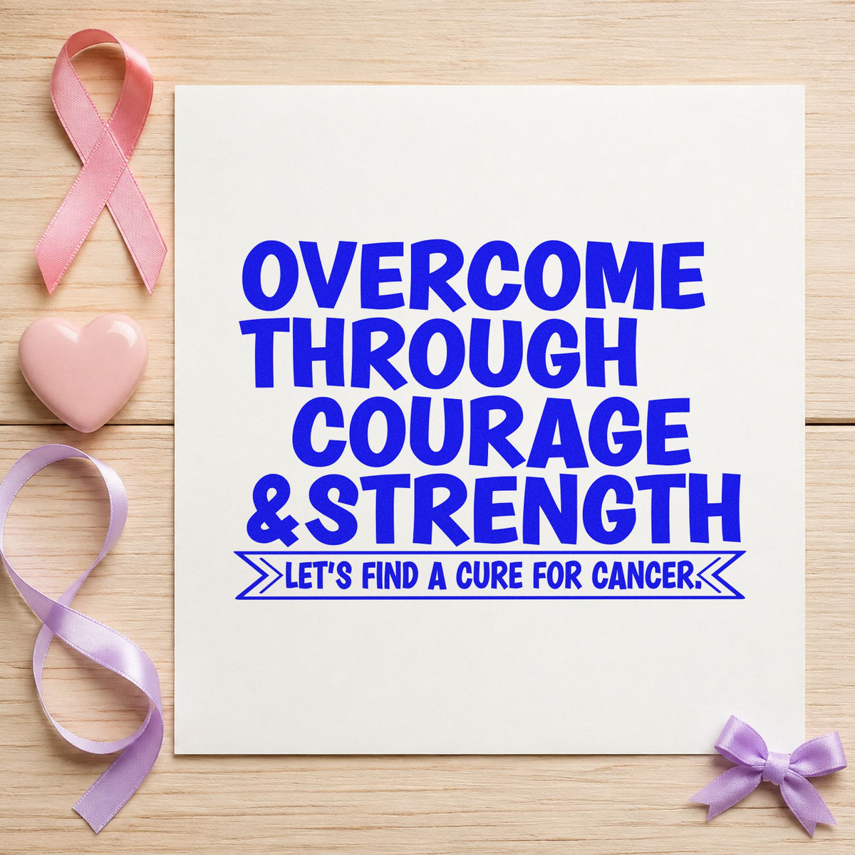Overcome Through Courage Stamp – Slim Pre-Inked in use 5