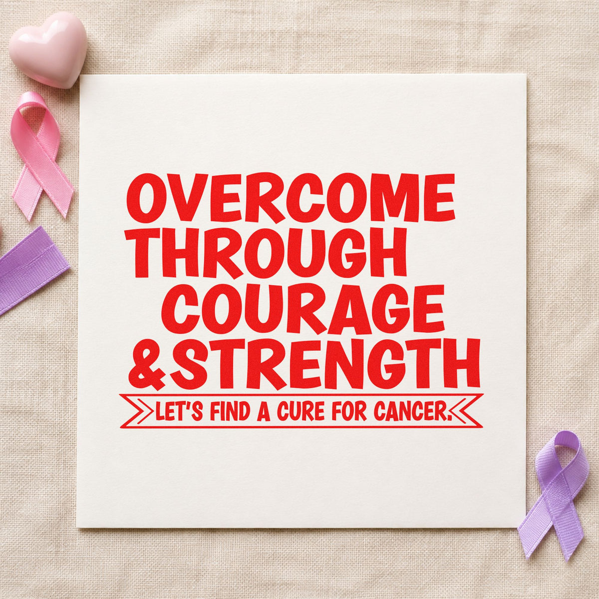 Overcome Through Courage Stamp – Self-Inking in use 7