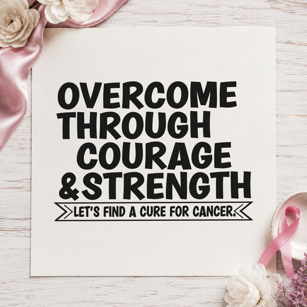 Overcome Through Courage Rubber Stamp – Wood Handle in use 9