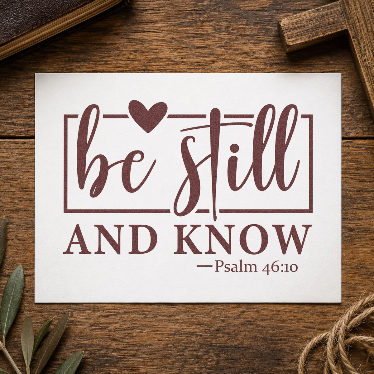 Be Still And Know Pre-Inked Stamp – PSI in use 3