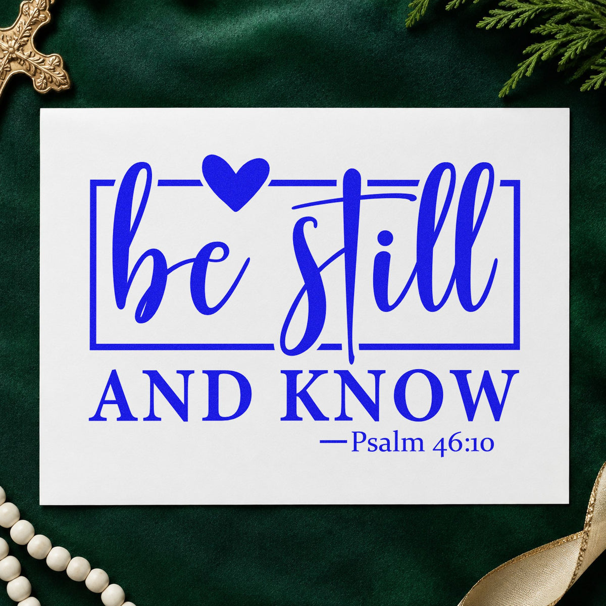 Be Still And Know Slim Pre-Inked Stamp in use 5