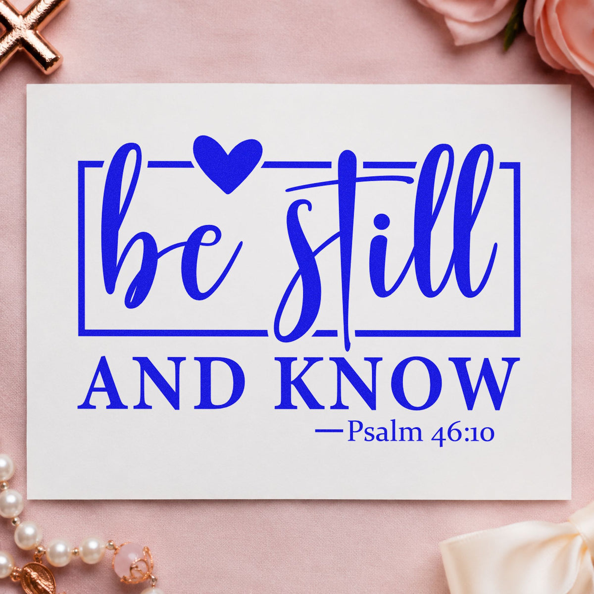 Be Still And Know Slim Pre-Inked Stamp in use 6