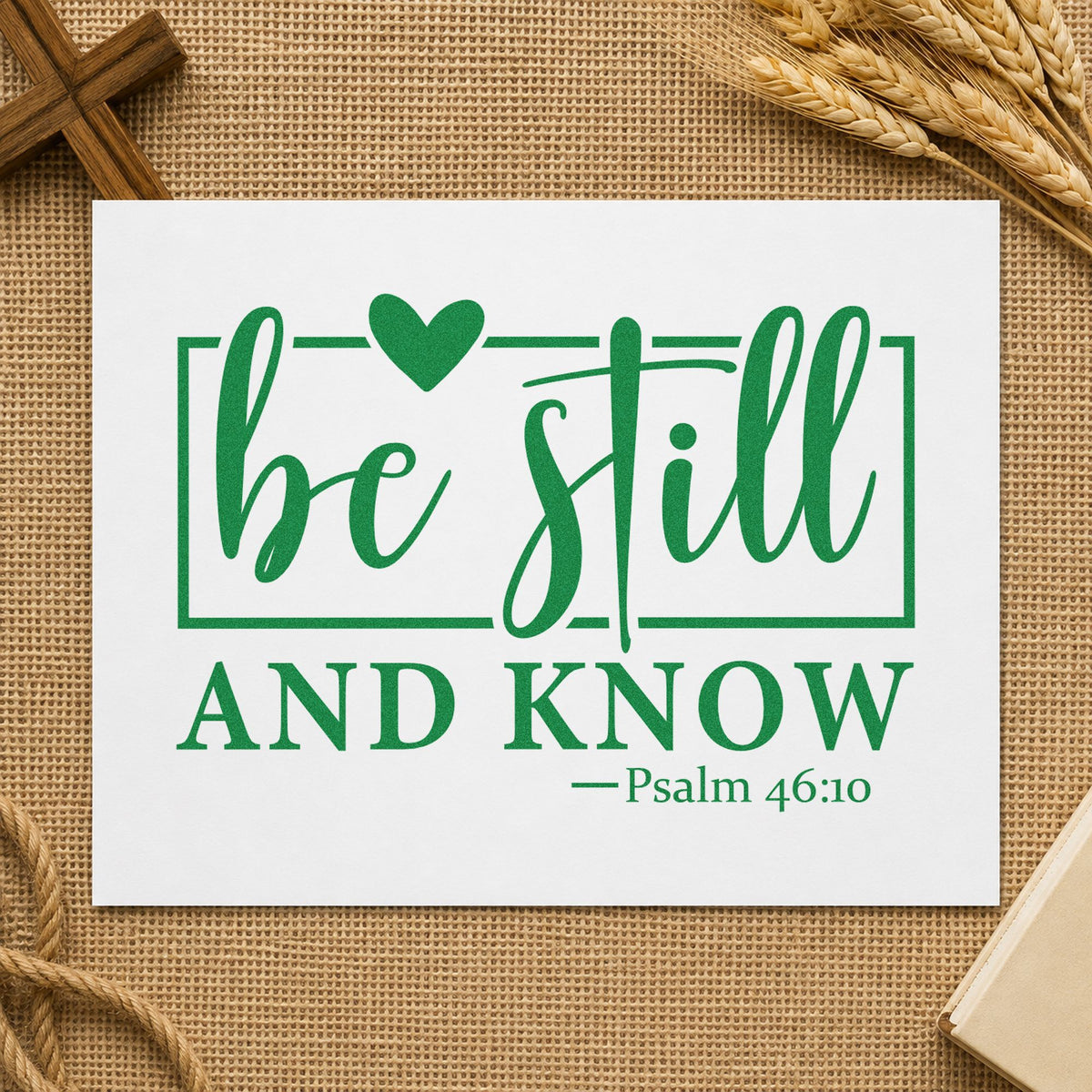 Be Still And Know Slim Pre-Inked Stamp in use 8