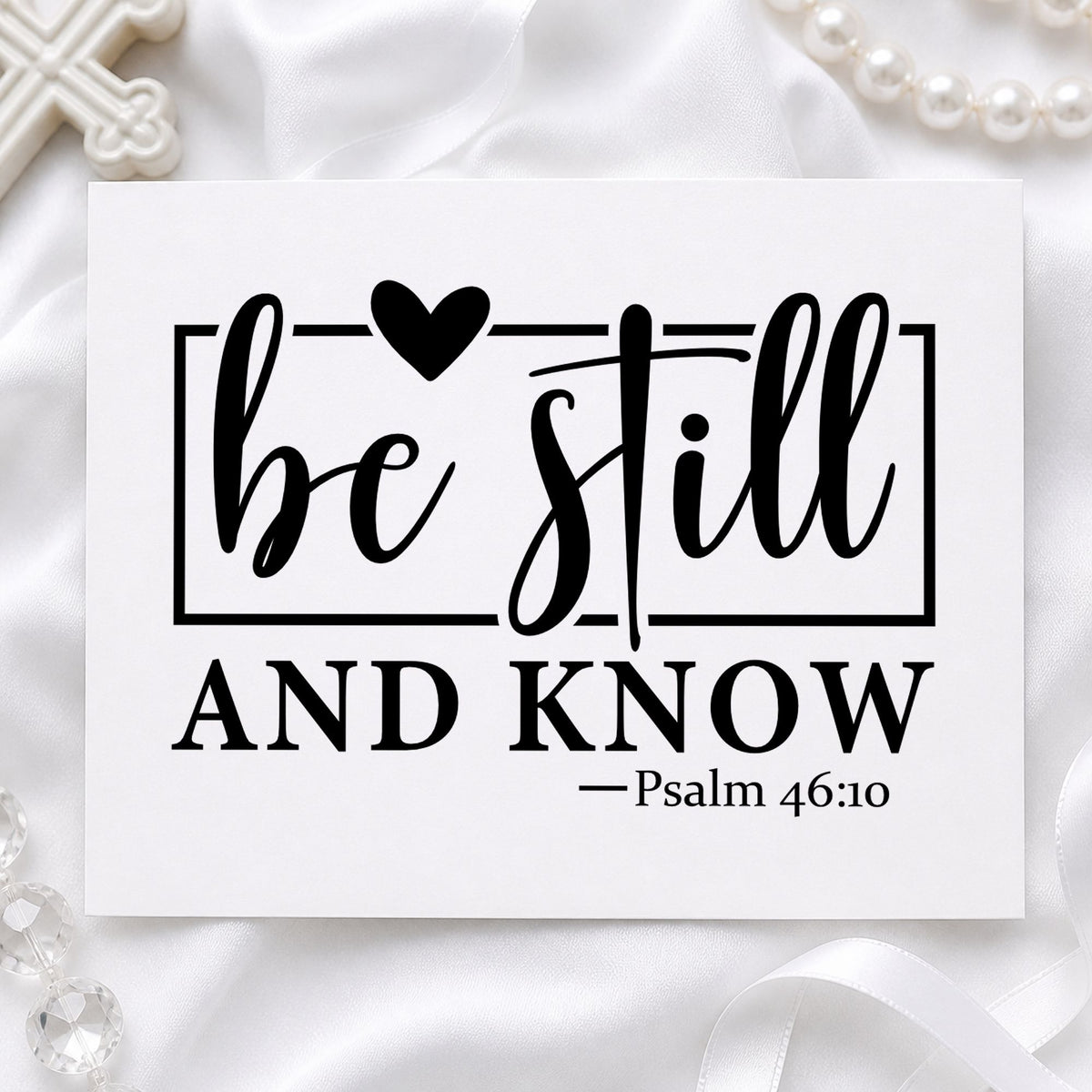 Be Still And Know Slim Pre-Inked Stamp in use 9