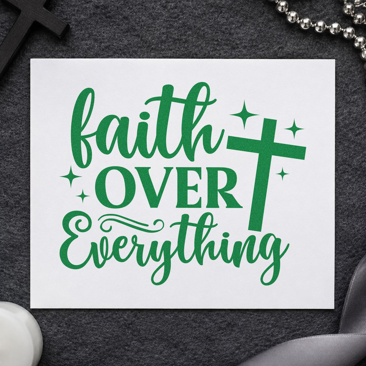 Faith Over Everything Self-Inking Stamp in use 10