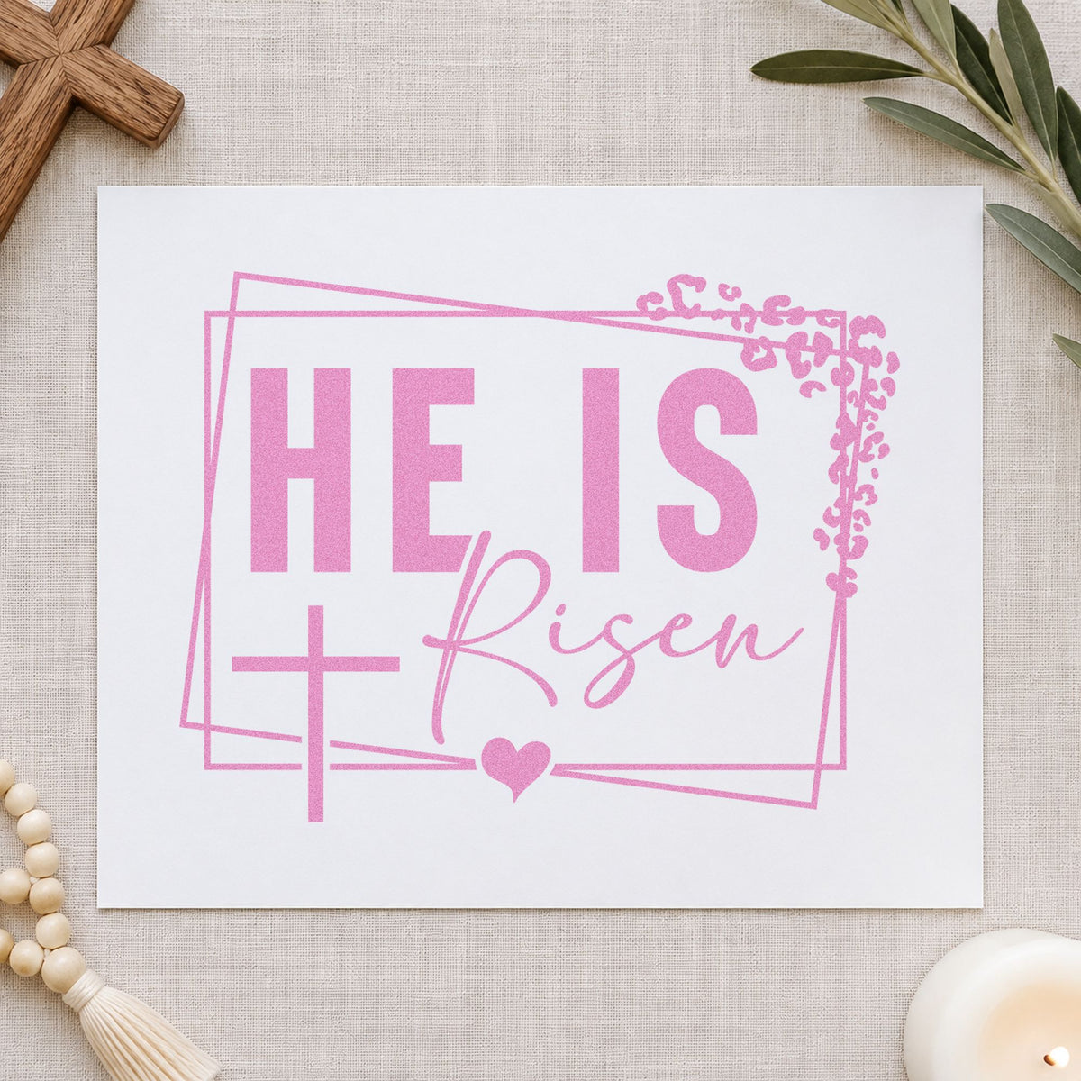 He Is Risen PSI Pre-Inked Stamp in use 10