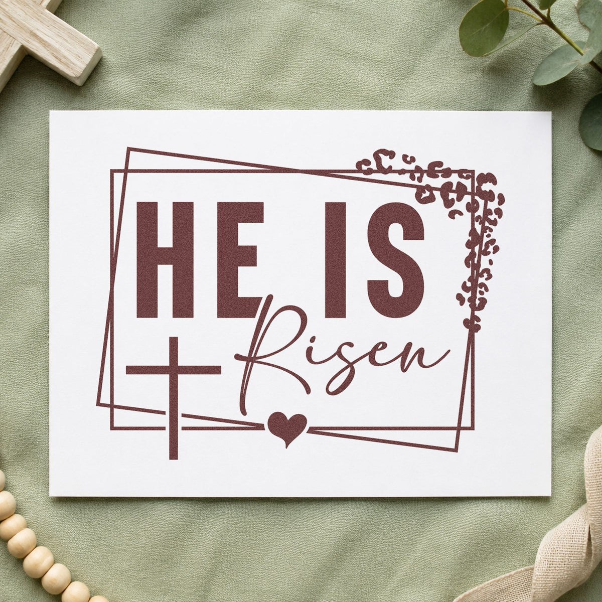 He Is Risen PSI Pre-Inked Stamp in use 4