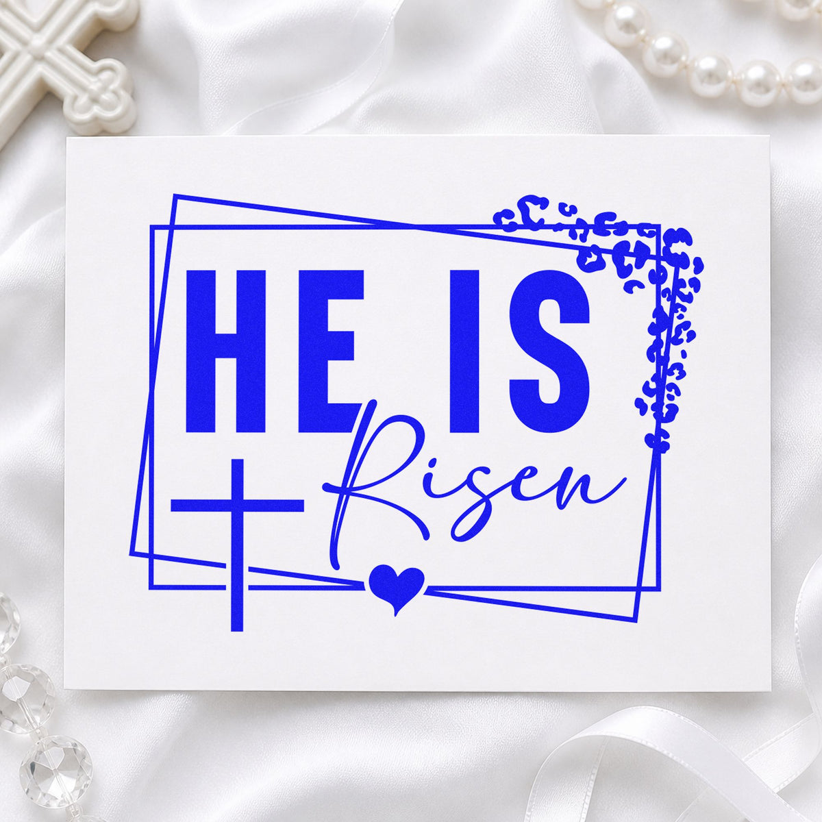 He Is Risen PSI Pre-Inked Stamp in use 6