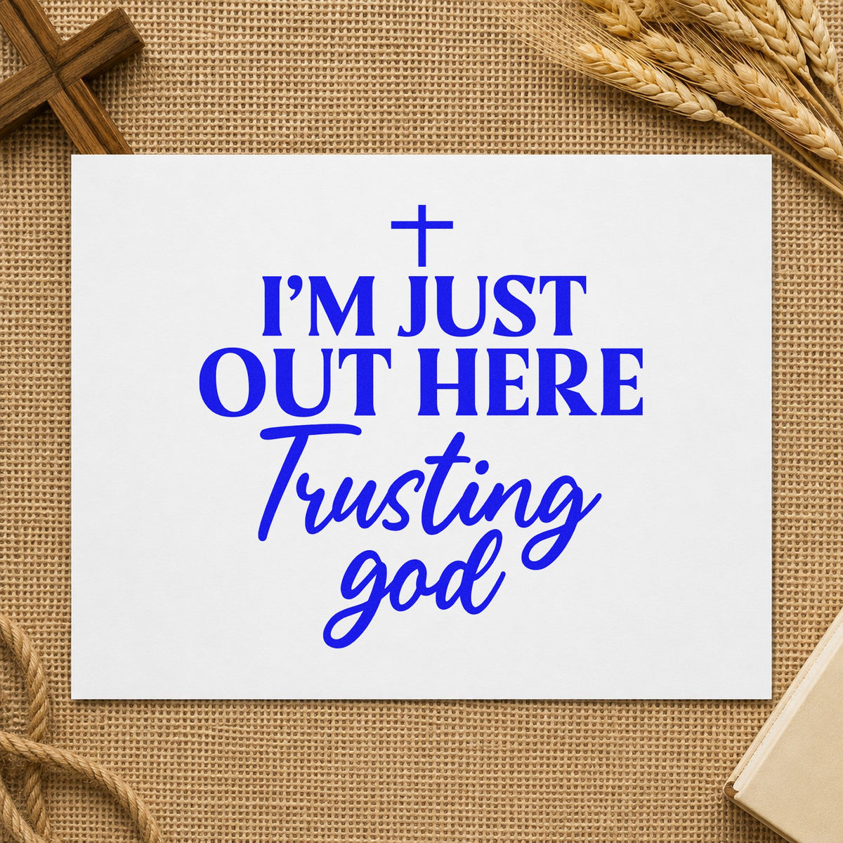 Out Here Trusting God Stamp – Slim Pre-Inked in use 6