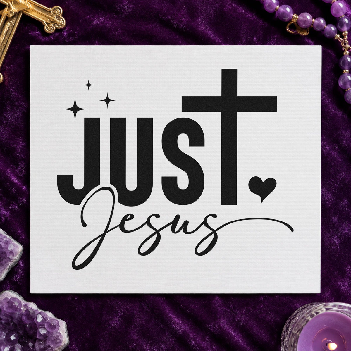 Self-Inking Just Jesus Stamp in use 9