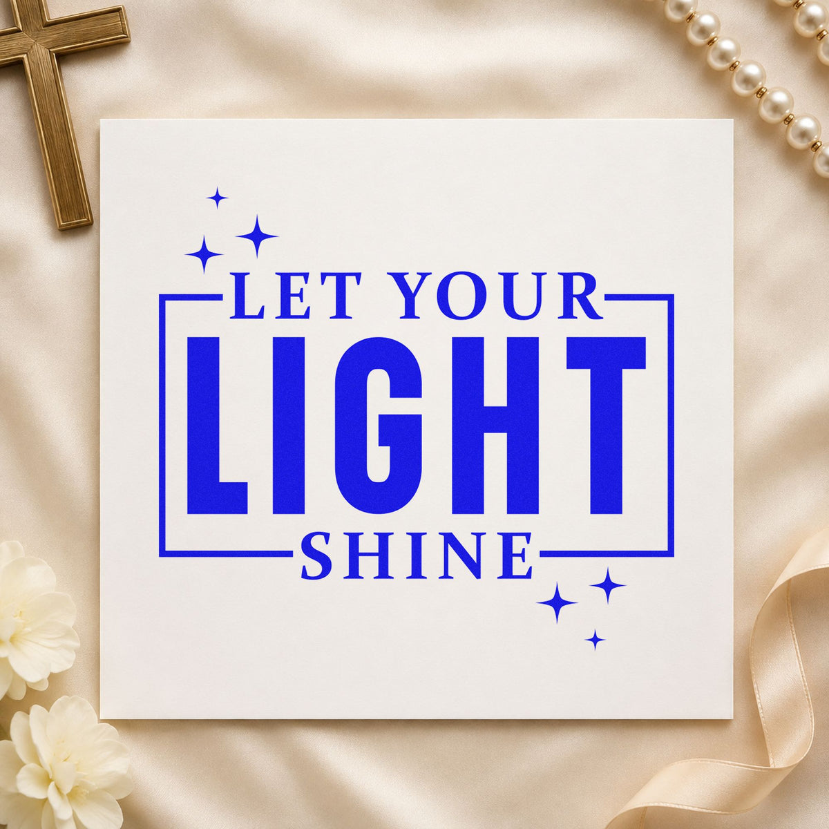 Let Your Light Shine With Sparkles Rubber Stamp – Duo Hand in use 5