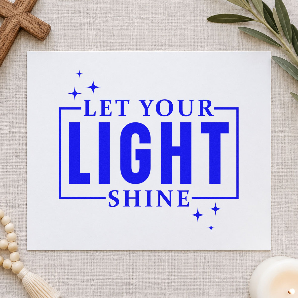Let Your Light Shine With Sparkles Rubber Stamp – Duo Hand in use 6
