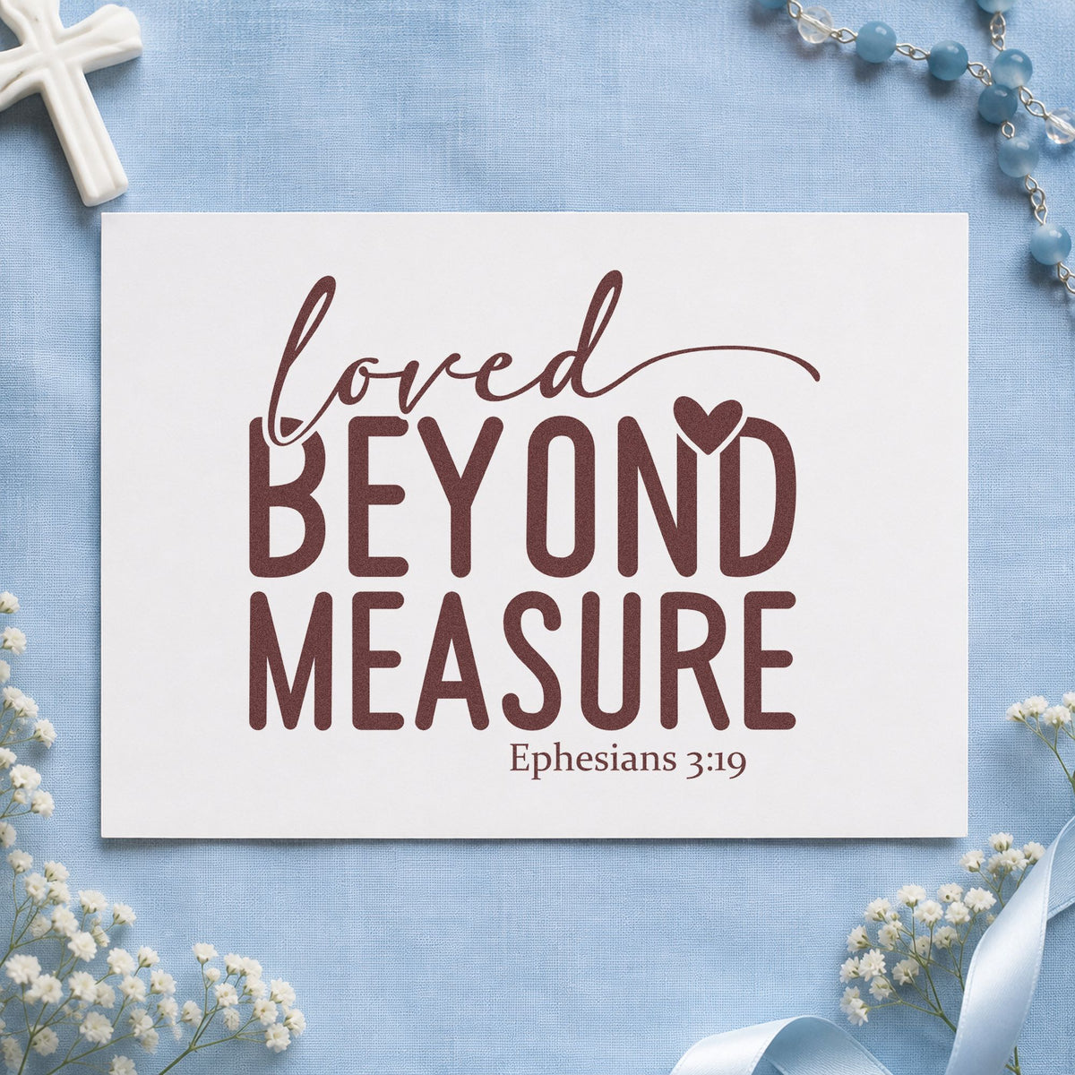 Loved Beyond Measure Compact Pre-Inked Stamp – Slim in use 4