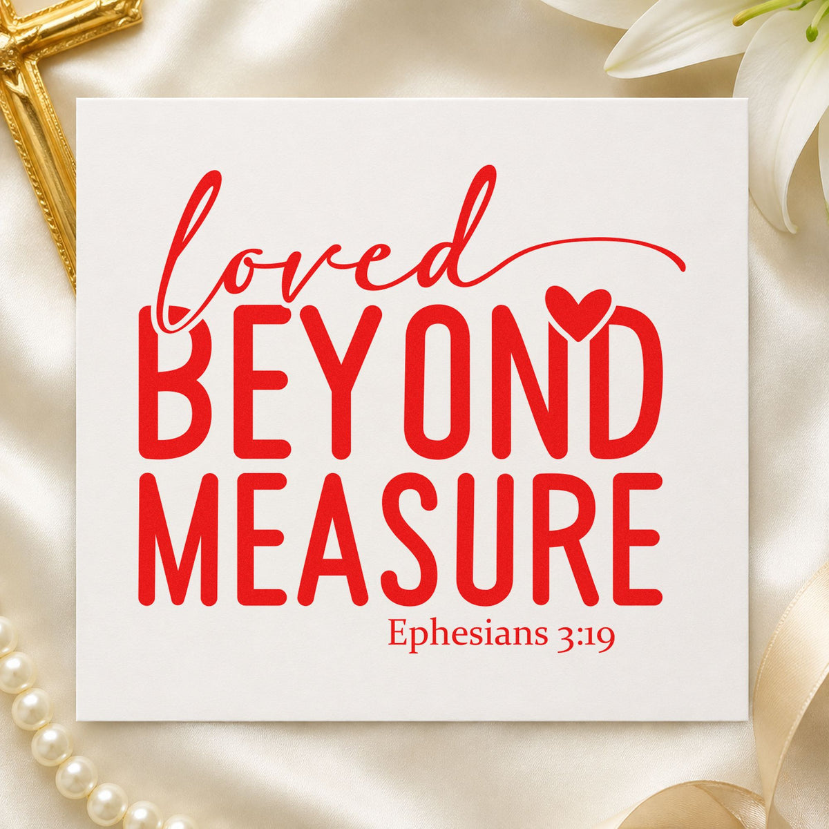 Loved Beyond Measure Compact Pre-Inked Stamp – Slim in use 7