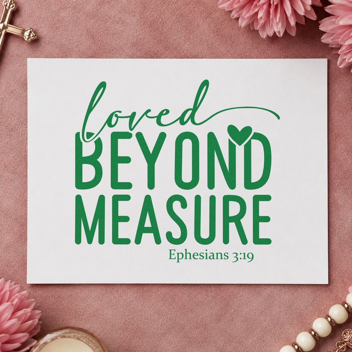 Loved Beyond Measure Compact Pre-Inked Stamp – Slim in use 8